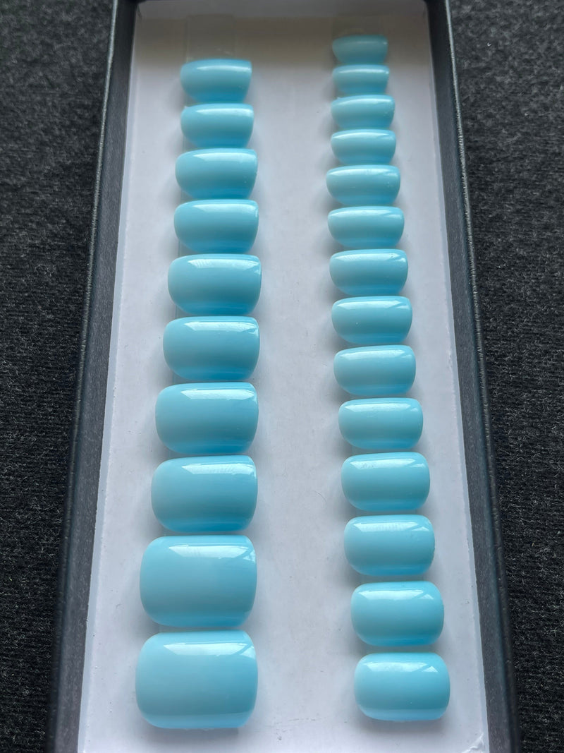 Fountain Blue - Glänzend Quadrat