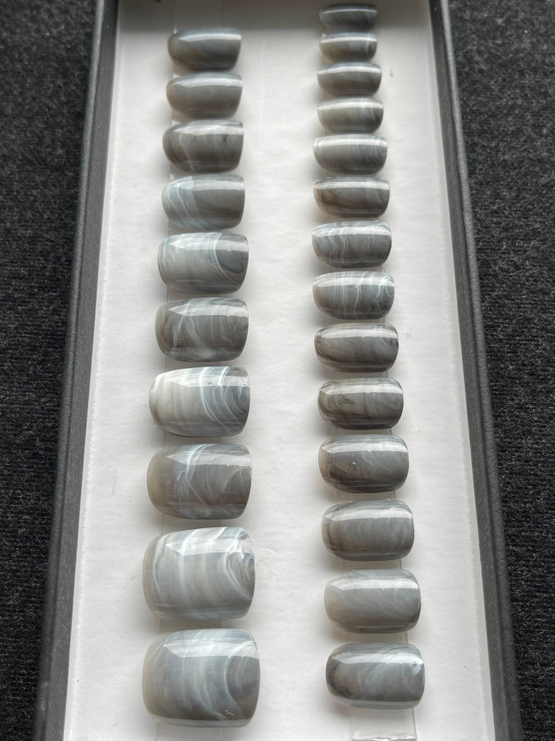 Gray Marble - Glänzend Quadrat